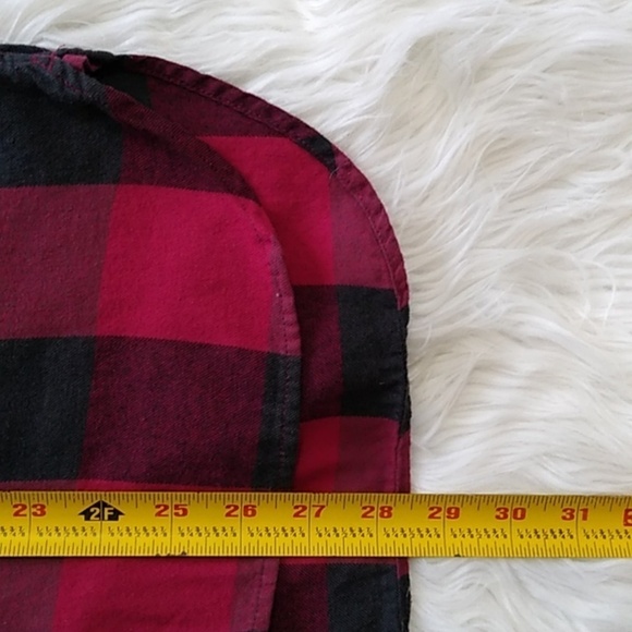 GAP Boyfriend Fit Red & Black Buffalo Check Button Down Shirt Size - M - Picture 15 of 16
